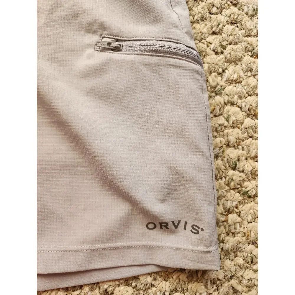 ORVIS Skort Women's XL Gray Lightweight Stretch Zipper Pocket Outdoor Activewear